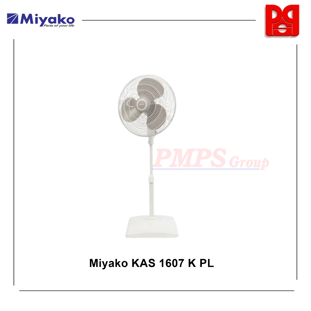 Miyako Kipas Angin Berdiri Stand Fan 16 Inch Kas-1607K Pl Putih Angin Extra Kencang