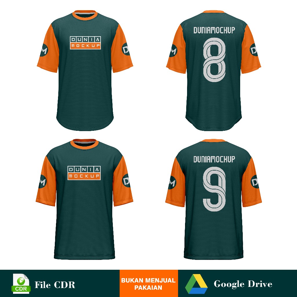 Mockup Jersey Oversize Kerah Bulat - CDR