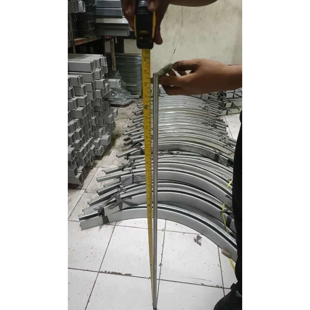 Grendel Panjang 100 cm 4800 Komponen Pintu Garasi Sliding Tikung Lipat Non Merek