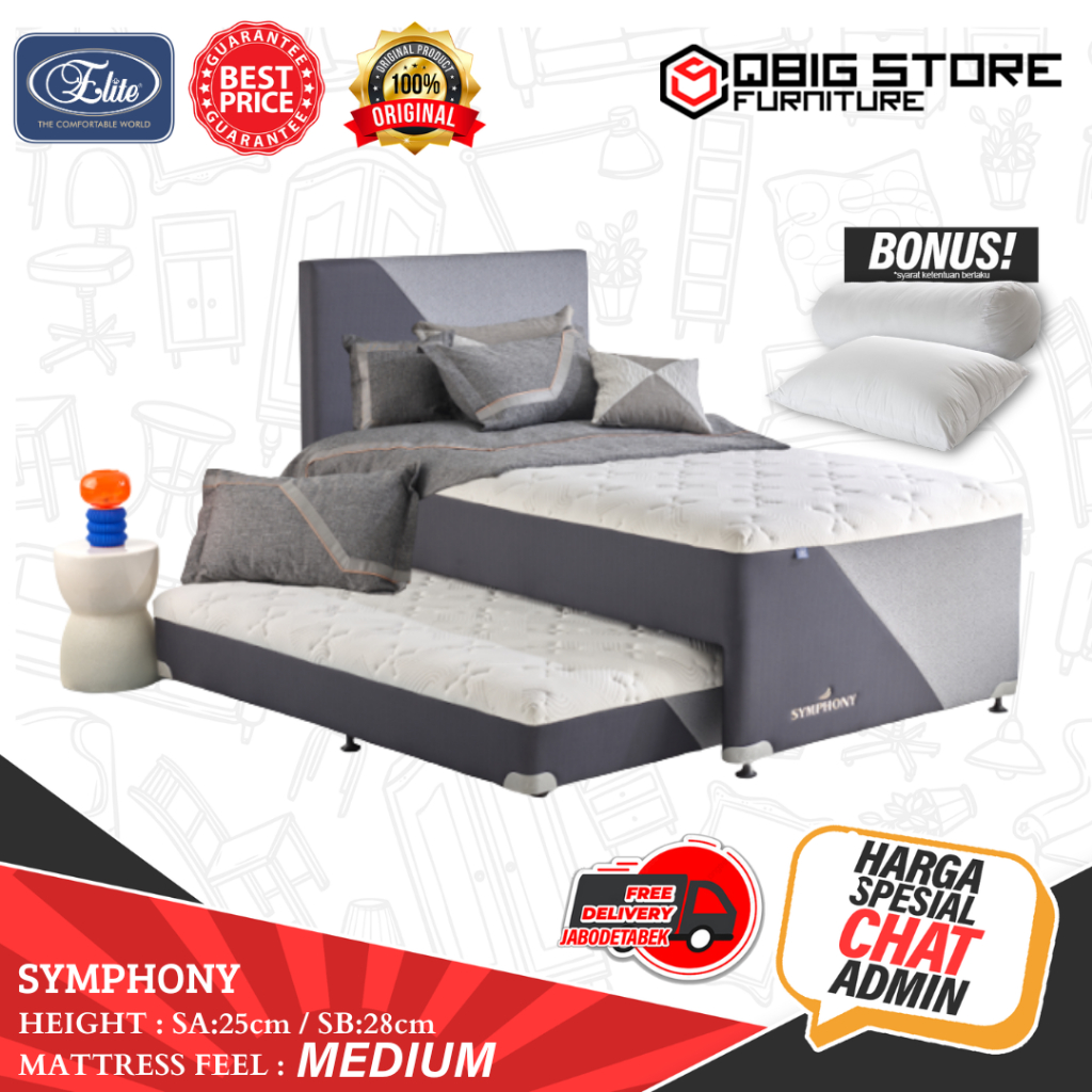 Kasur Spring bed Elite 2in1 Symphony Latex