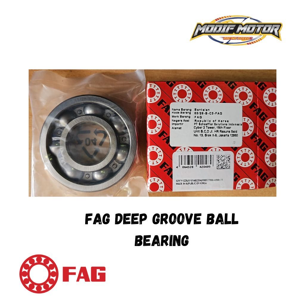FAG Bearing Laher Bearing Kecil Deep Groove Ball Bearing 6000 6001 6002 6003 6004 6005 6007