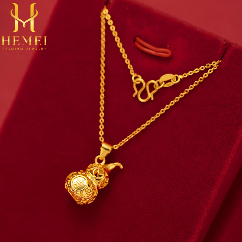 HEMEI KALUNG LABU  EMAS PALSU KALUNG FASHION WANITA KALUNG MEWAH PREMIUM