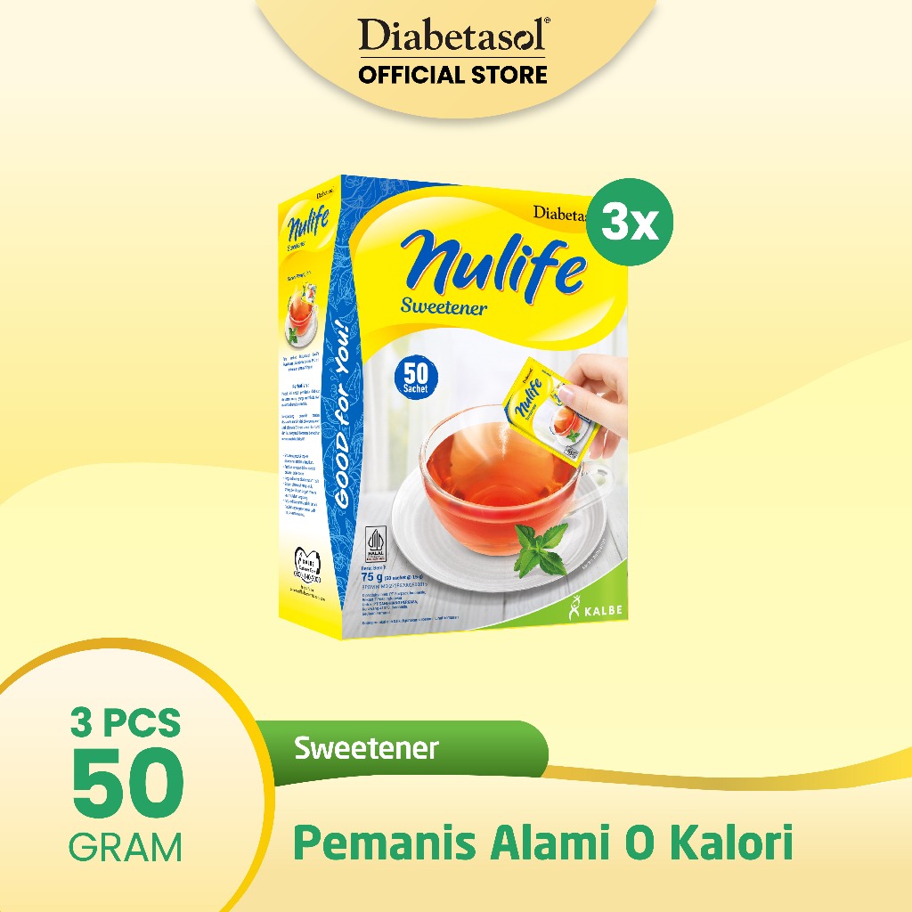 Buy 3 Diabetasol Nulife Sweetener No Calories 50x1.5g