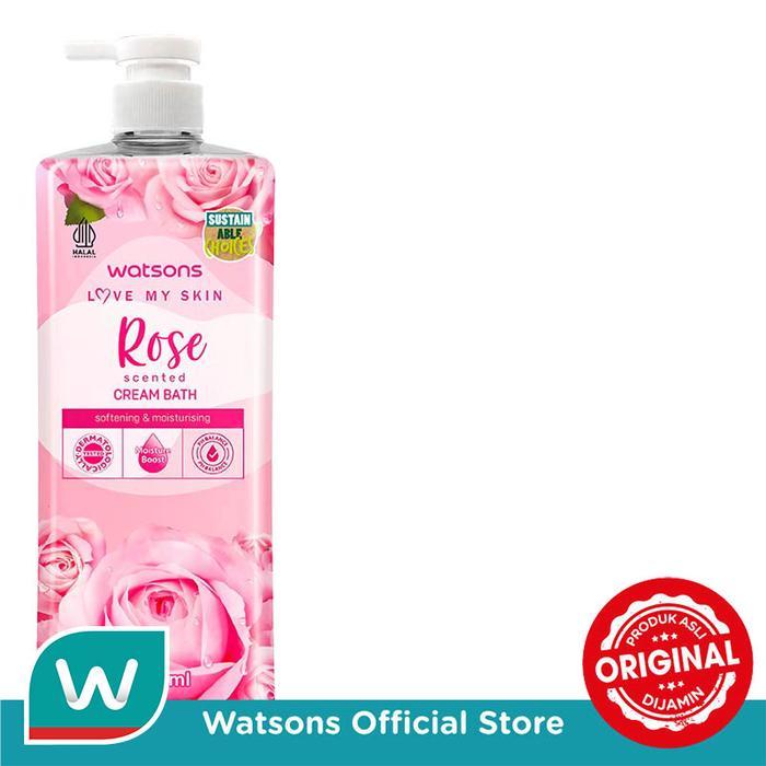 qm4z- Watsons Rose Scented Cream Bath 1000Ml