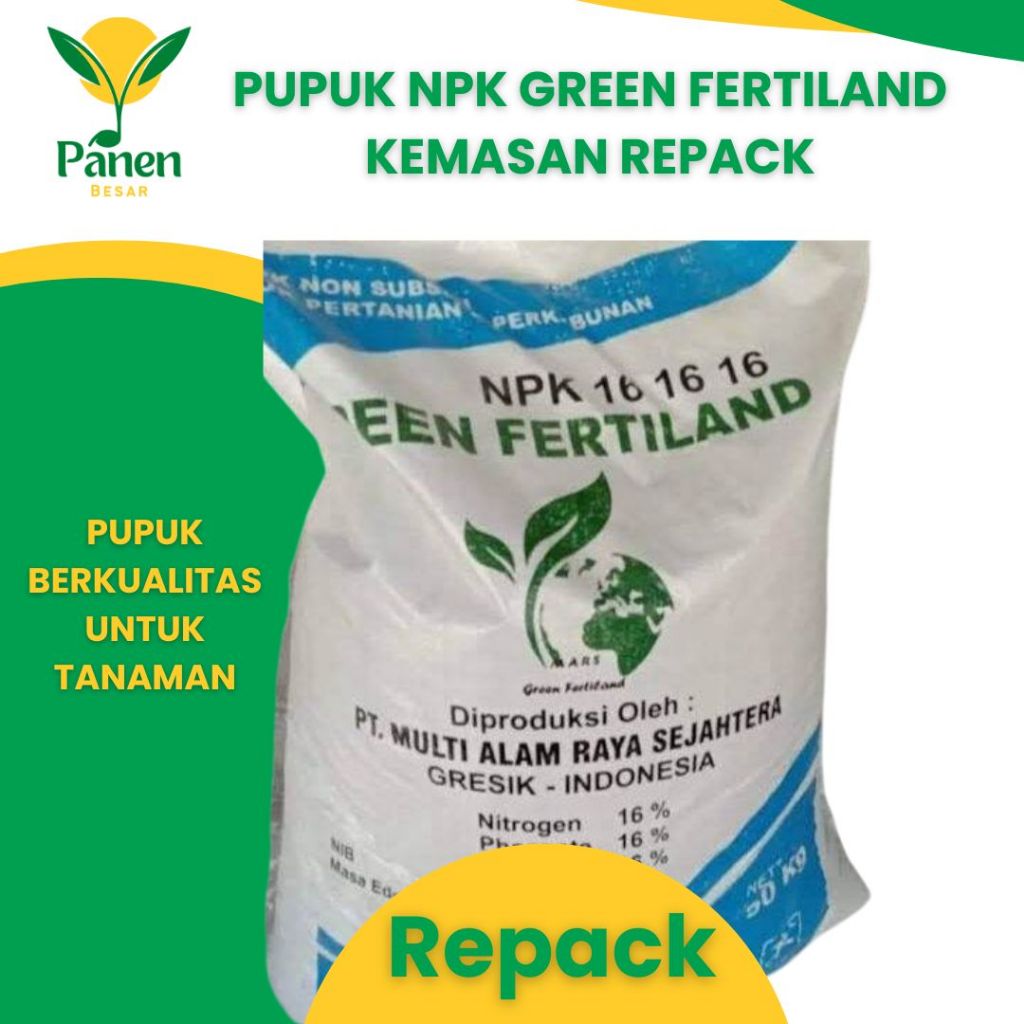 Pupuk NPK 16-16-16 Green Fertiland Kemasan Repack
