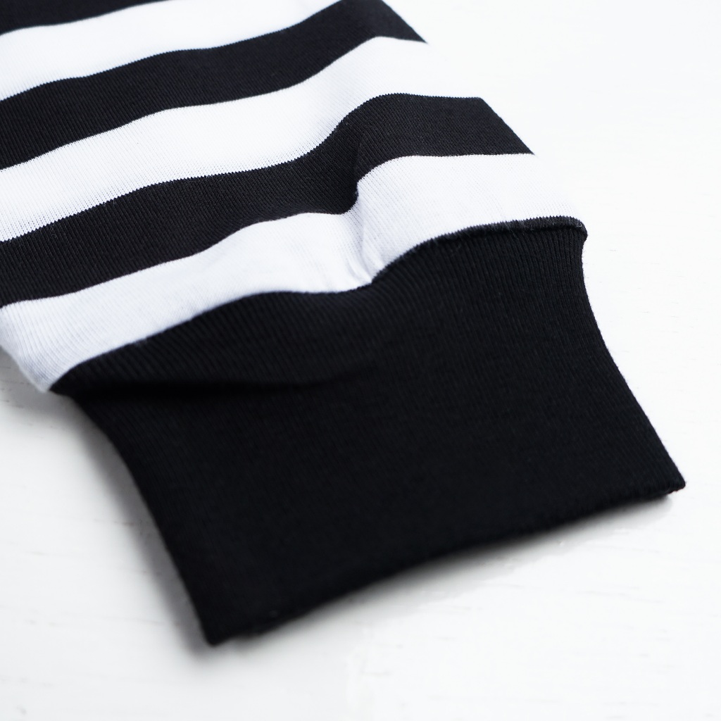 Troy Company Double Sleeve Double Layer Tshirt White Stripe Pixelate - Kaos Putih Lengan Panjang DSD 3428