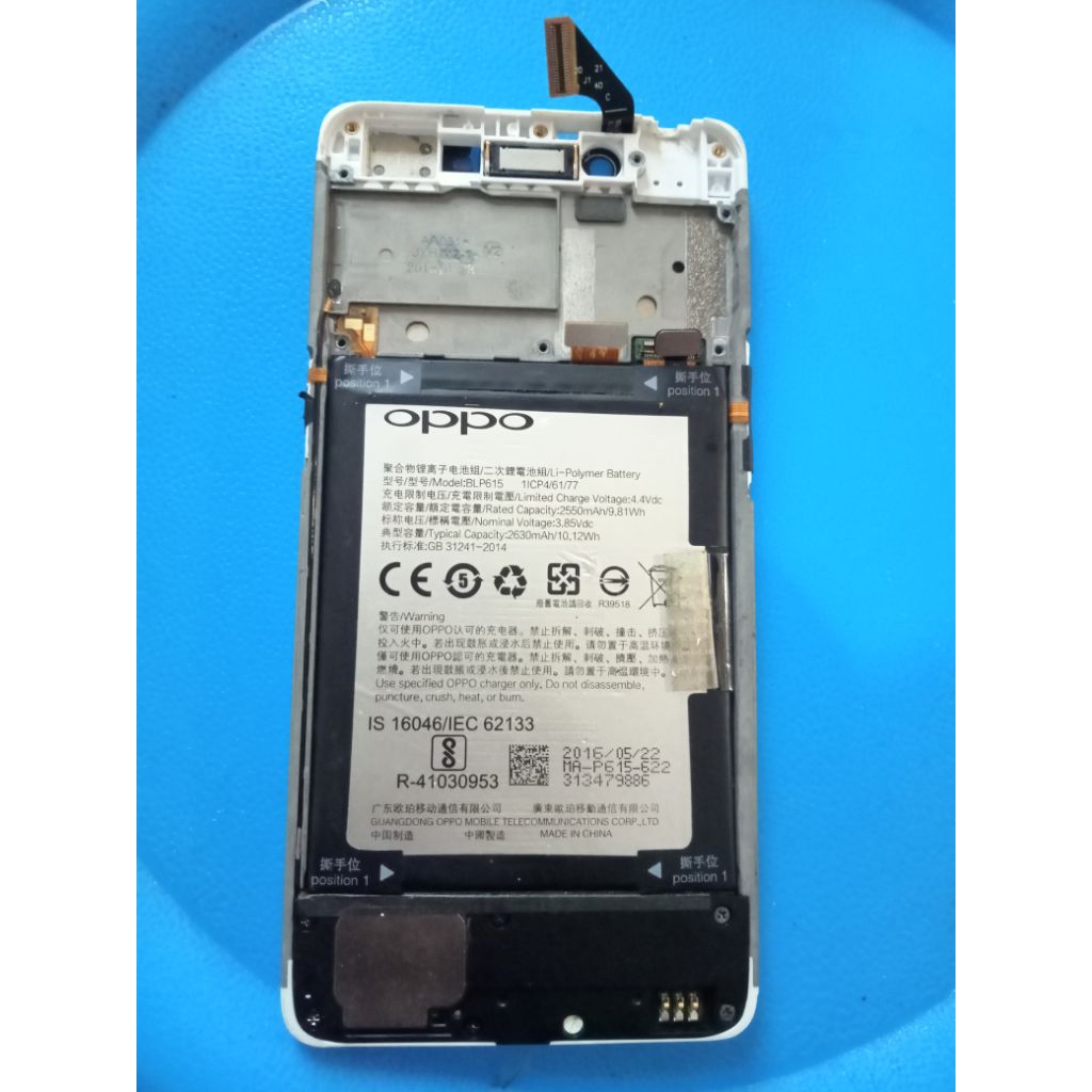 baterai oppo a37f ori copotan dan papan konektor
