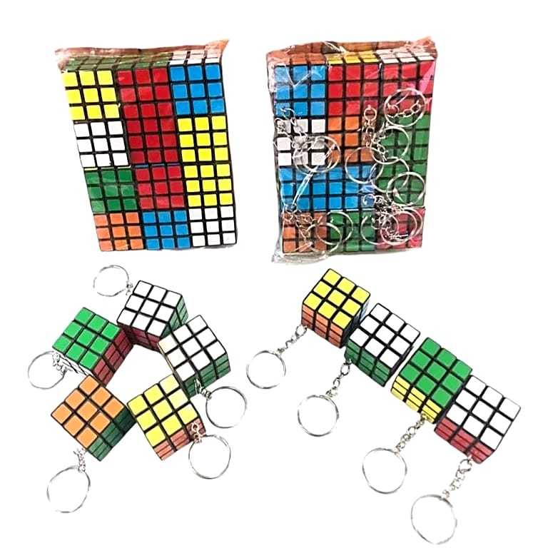 [12 PCS]TRICTRAC GANTUNGAN KUNCI RUBIK MINI 3X3 CM