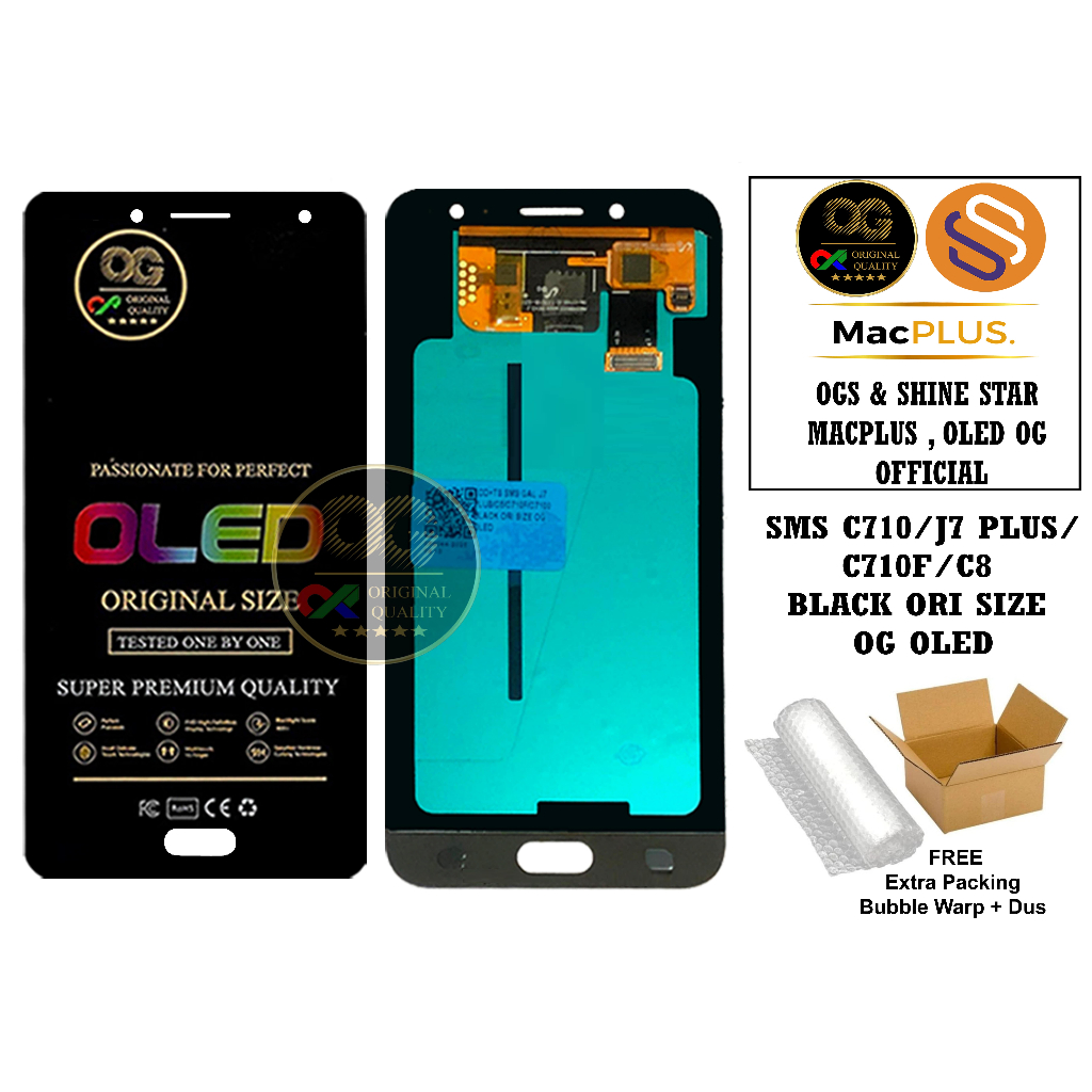 LCD TOUCHSCREEN SMS C710 / J7 PLUS / C710F / C8 ORI SIZE OG OLED