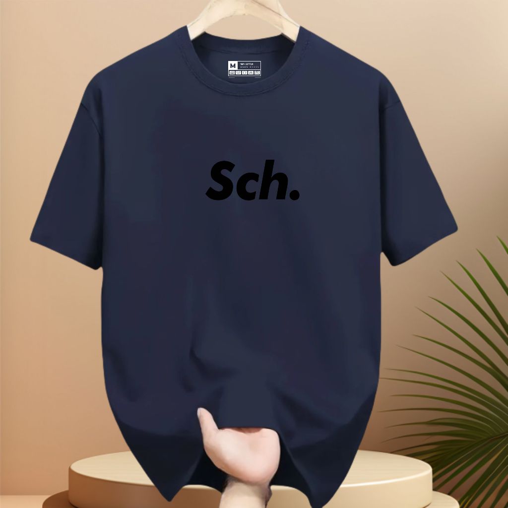 COD  Baju Kaos SCH TEX HITAM    Premium Quality Kaos Lengan Pendek T-Shrit Unisex Pria/Wanita