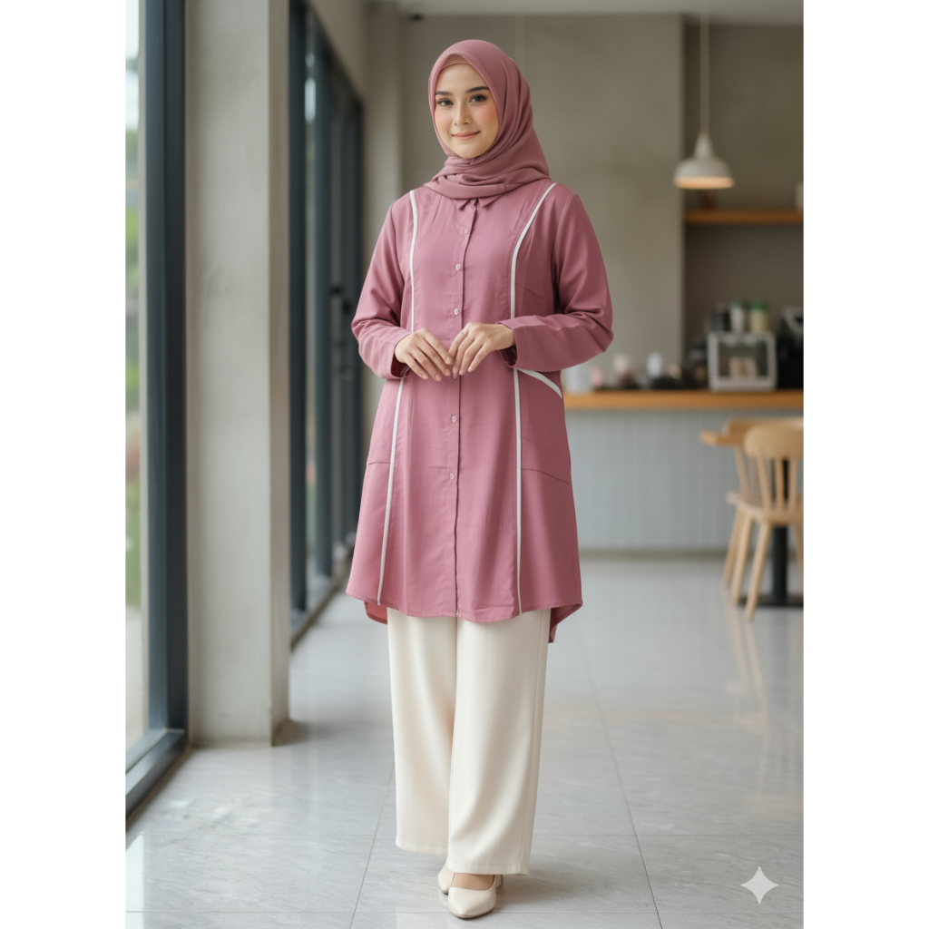 tunik cantik bahan katun toyobo