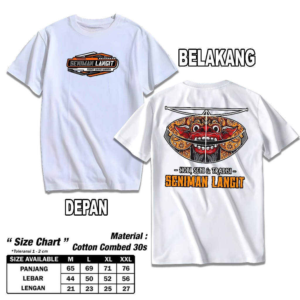 KAOS LAYANGAN SENIMAN LANGIT MOTIF BARONGAN BALI