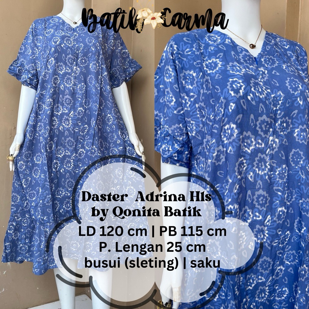 (Ld 120) Daster Busui Jumbo Adrina Hls by Qonita Batik Pekalongan