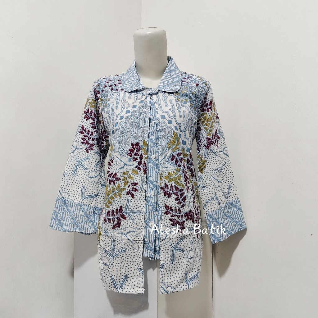 Blus Soulmate Calista Lengan panjang/Blus kondangan/Blus kerja/Blus Batik/Atasan wanita katun Motif