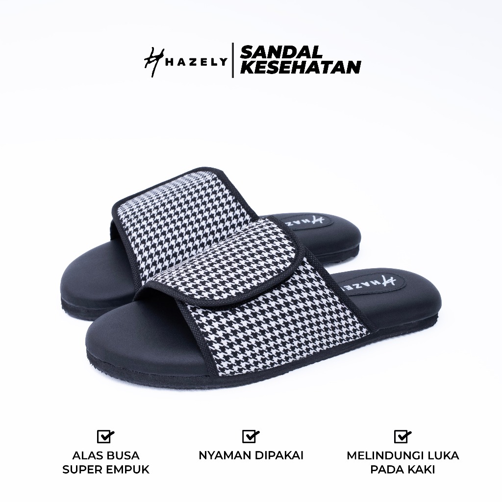 Hazely - Sandal Diabetes Willow Series - Sandal Kesehatan Wanita/Pria Super Empuk dan Nyaman