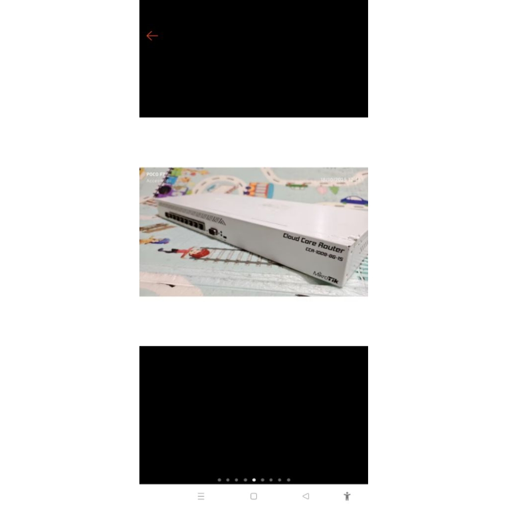 Mikrotik jenis CCR 1009 - 8G - 1S . msih mulus.