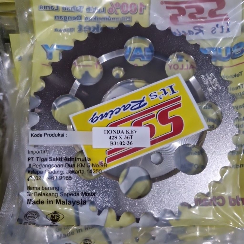 gear gir sss 428 415 35 36 38 39 belakang honda kev supra x 110 x100 grand prima