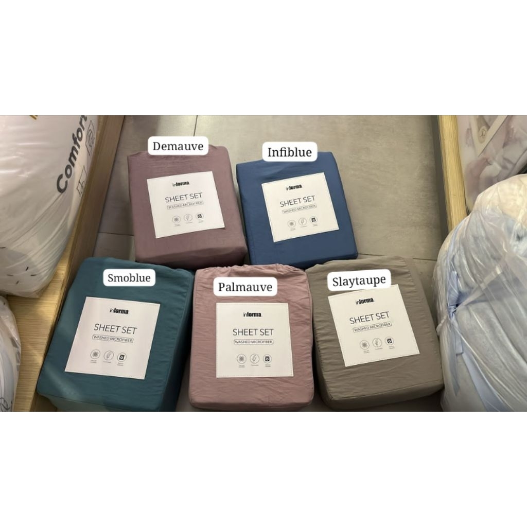 Informa 180x200cm set 5pcs sprei king washed microfiber