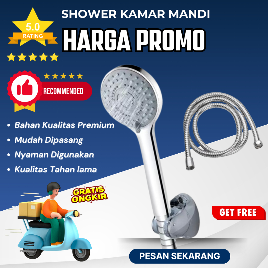 Satu Set Komplit 4 in 1 Paket Shower Kamar Mandi Premium Nyaman Di Gunakan