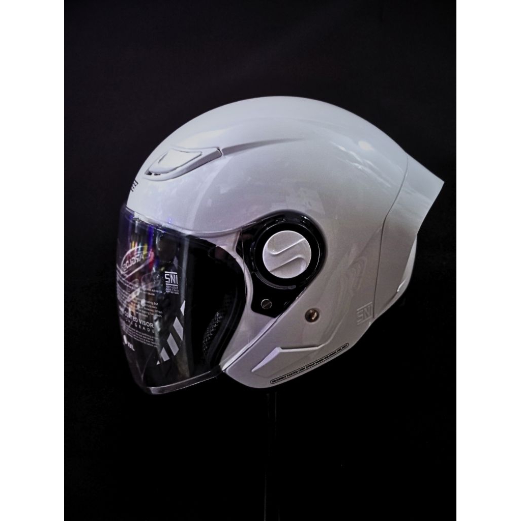 HELM CARGLOSS NFS POLOS WARNA PUTIH HELM CARGLOSS HALF FACE