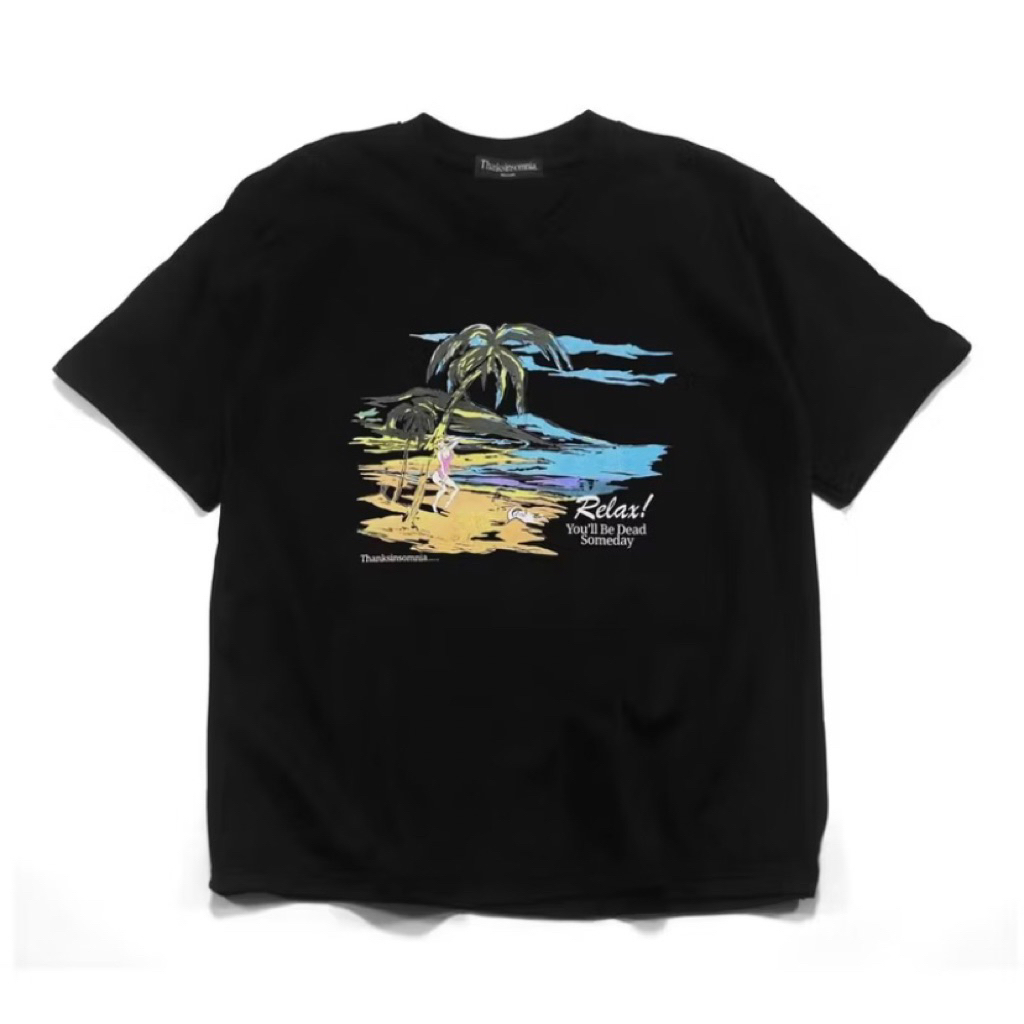 Tshirt Hervia Black Thanksinsomnia 100% ORIGINAL (SEGEL)