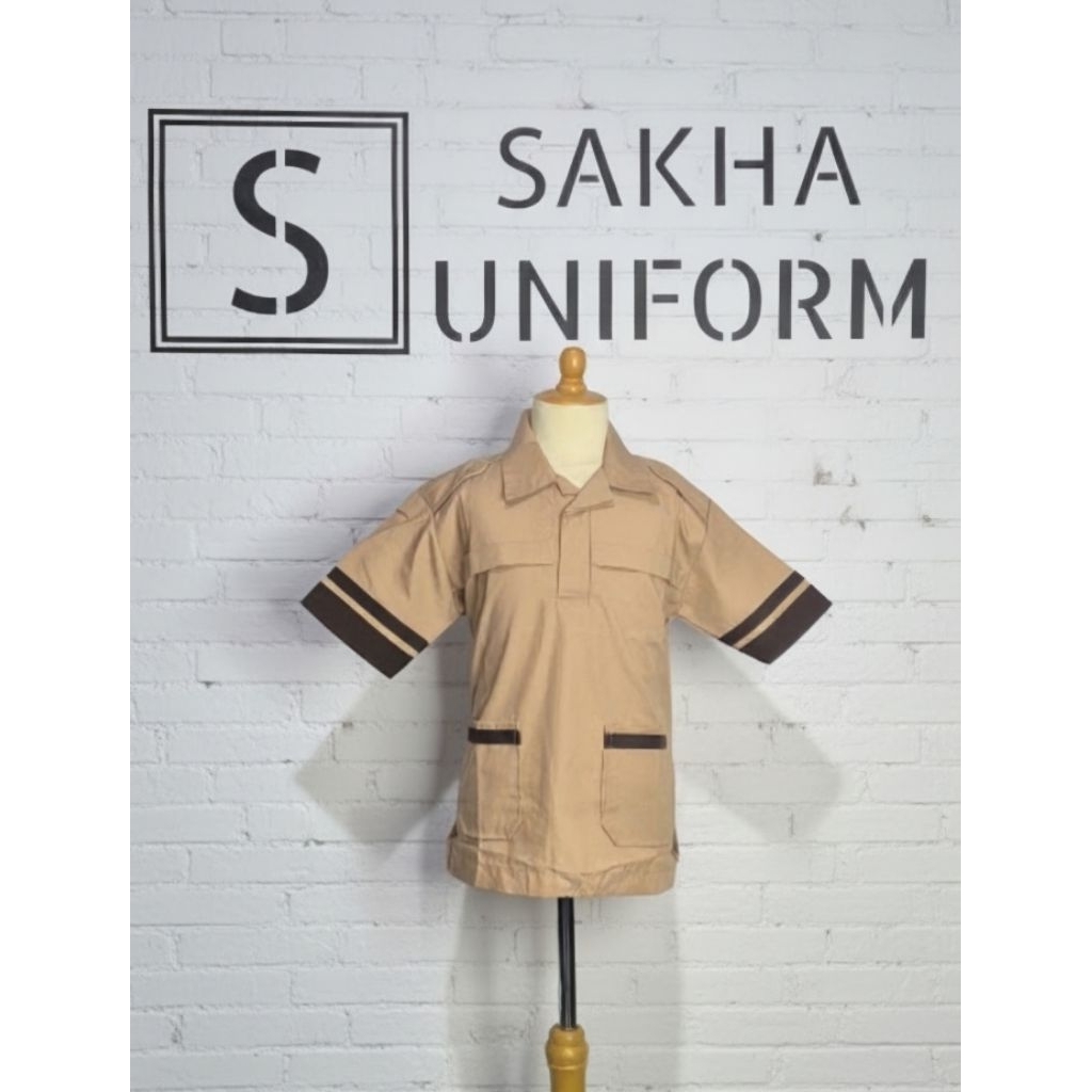 Baju Seragam Pramuka SD Siaga Lengan Pendek Merk SERAGAM