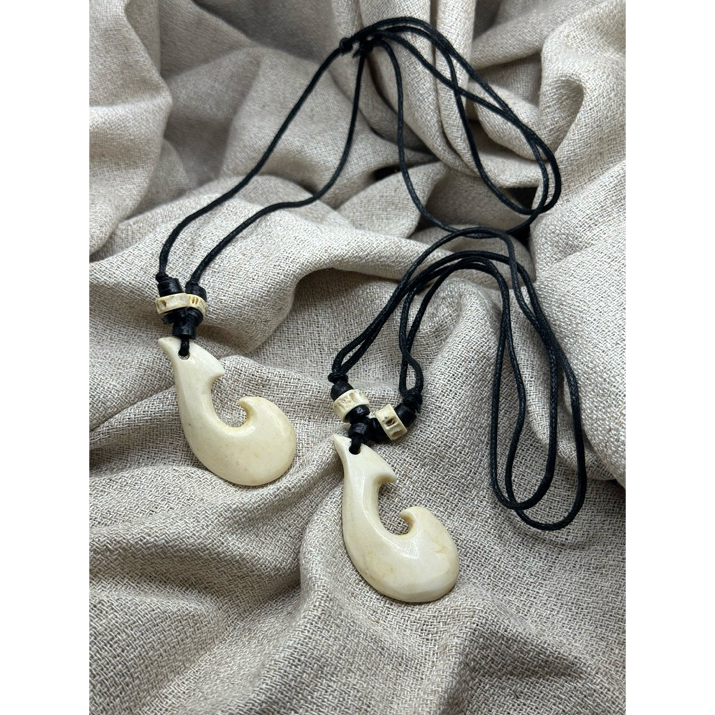 Kalung Tulang Kerbau Motif Ukir K11