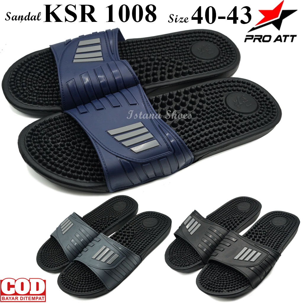 Sandal pria casual sandal slide karet murah PRO ATT KSR 1008 Asli Pro ATT