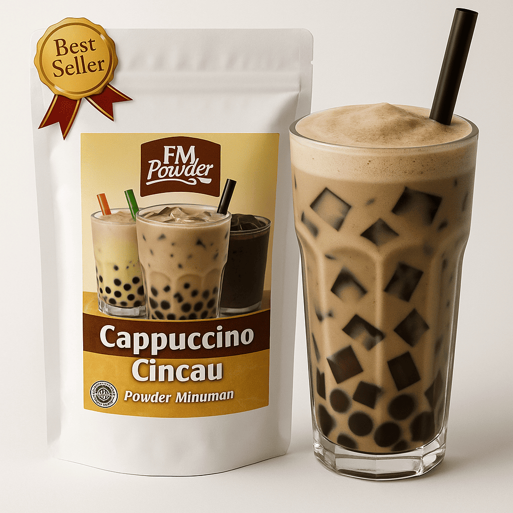 Bubuk Minuman 1/2 kg  dan 1 kg  FM Powder Drink Surabaya Varian Rasa Kopi - Cappucino Cincau