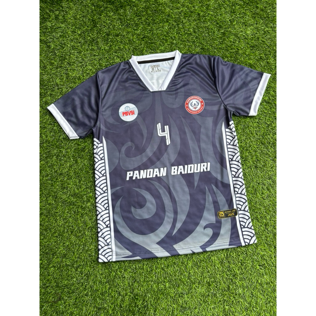 Kaos Jersey Voli Full Printing Gratis Tambah Nama Nomor Logo Sponsor