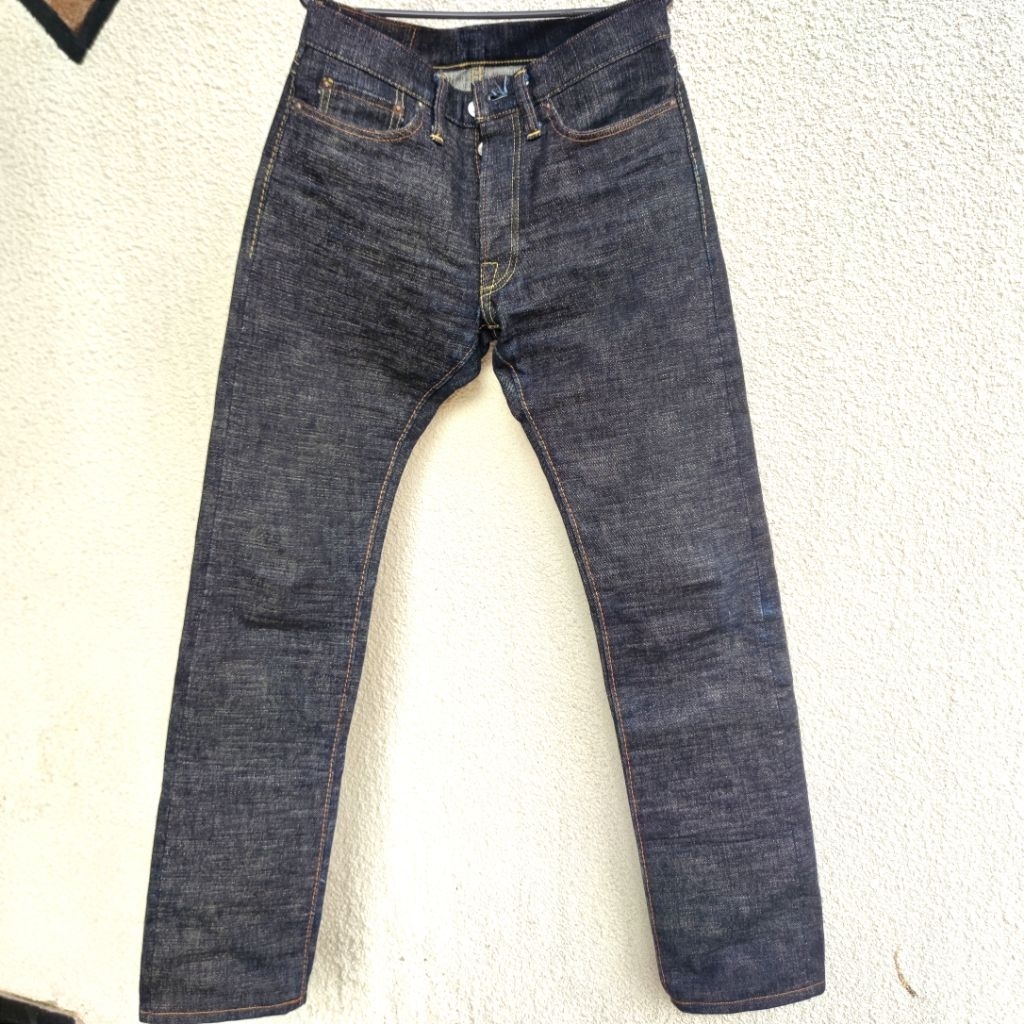 Preloved StrikeGold SG7105 Super Slub Selvedge Denim Slim Straight 17 Oz Celana Panjang size 29