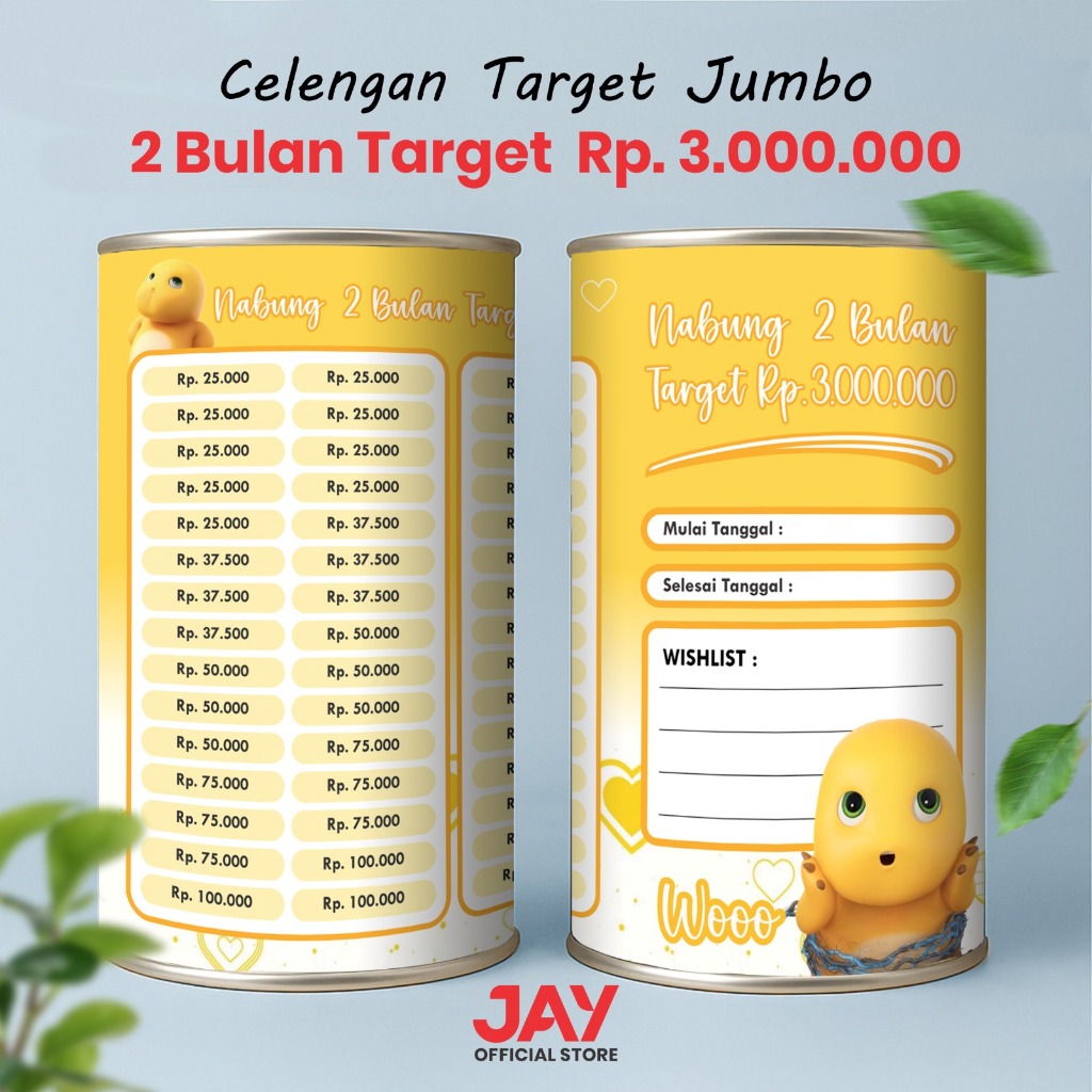 Celengan Target Nabung Jumbo | Celengan Menabung Target 5 Juta 8 Juta | Celengan Challenge Tabungan 