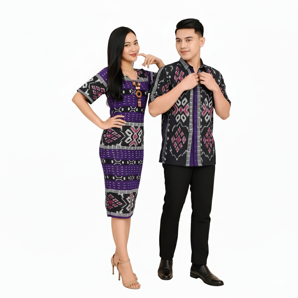 COUPLE TENUN WARNA UNGU NEW