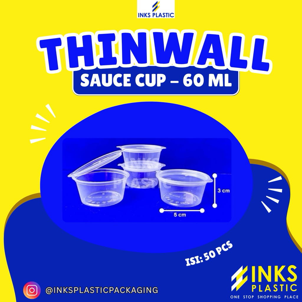 THINWALL SAUCE CUP 60 ML CUP SAOS SAMBAL 60ML