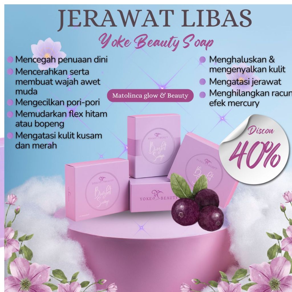 SABUN MUKA YOKEE BEAUTY UNTUK KULIT KUSAM DAN BERMINYAK MEMBANTU MENCERAHKAN DAN MERATAKAN