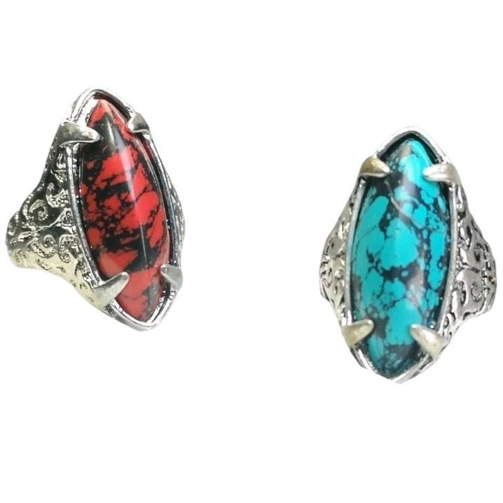 CINCIN BATU AKIK PIRUS TIBET MODEL PANDAN | CBS-360