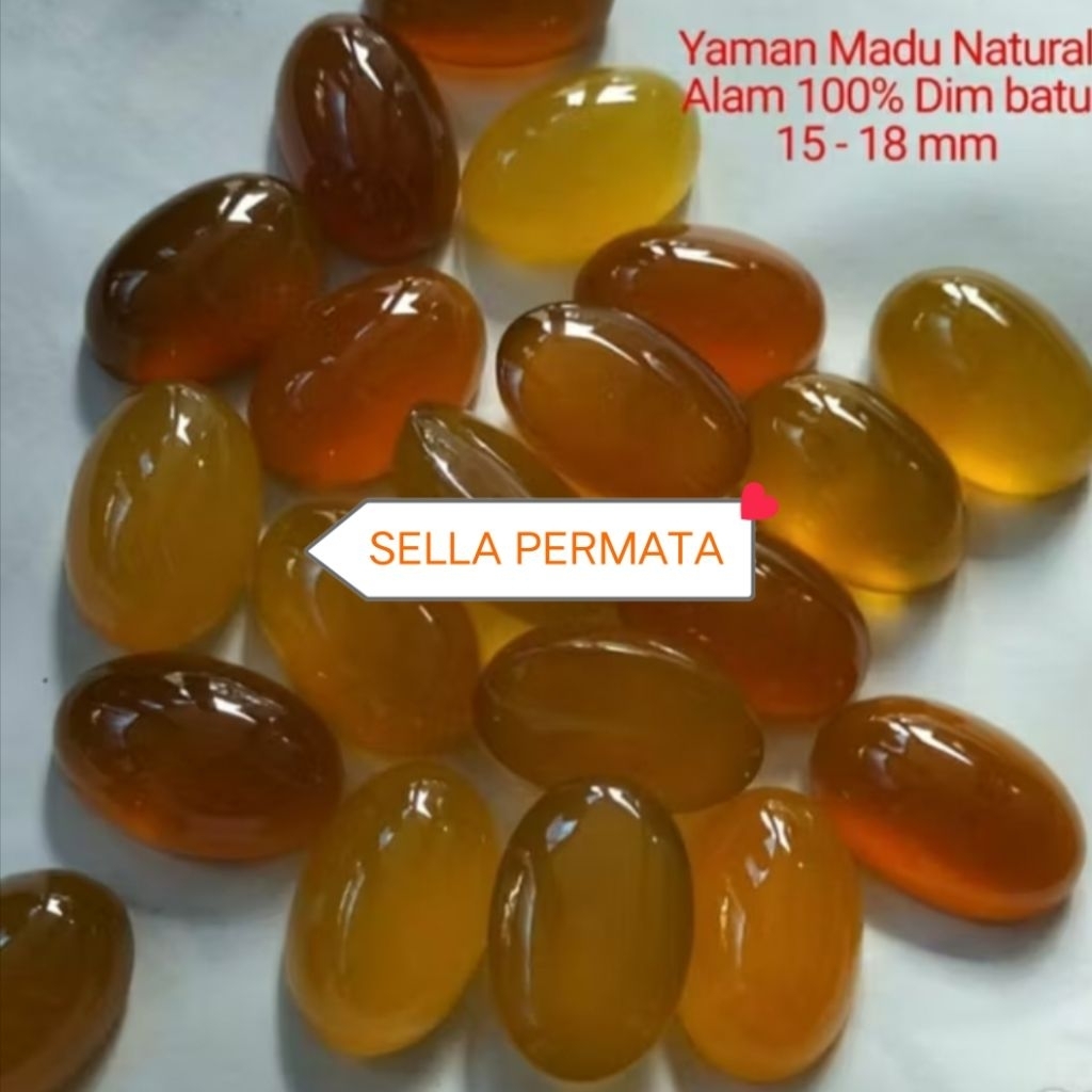Lostun/Batu Akik Yaman Madu Asli Natural Alam 100%