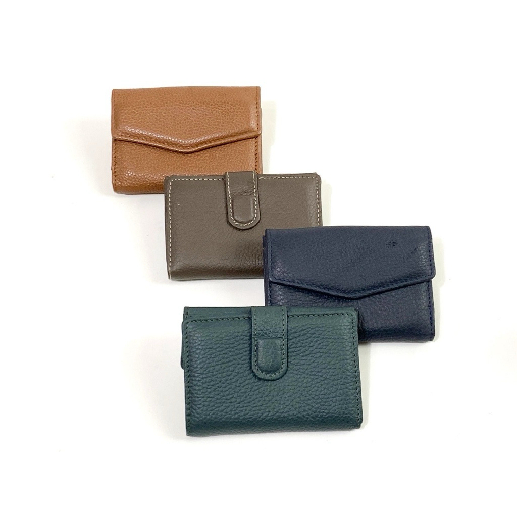 Dompet kecil lipat wanita kulit asli
