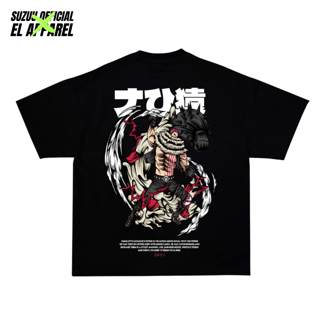 EL APPAREL X SUZUU Kaos Pria & Wanita Lengan Pendek T-shirt Regular Fit Anime One Piece Charlotte Ka
