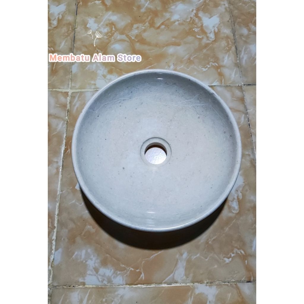 Wastafel Cuci Tangan Marmer Baskom Dengan Bentuk Unik Estetik