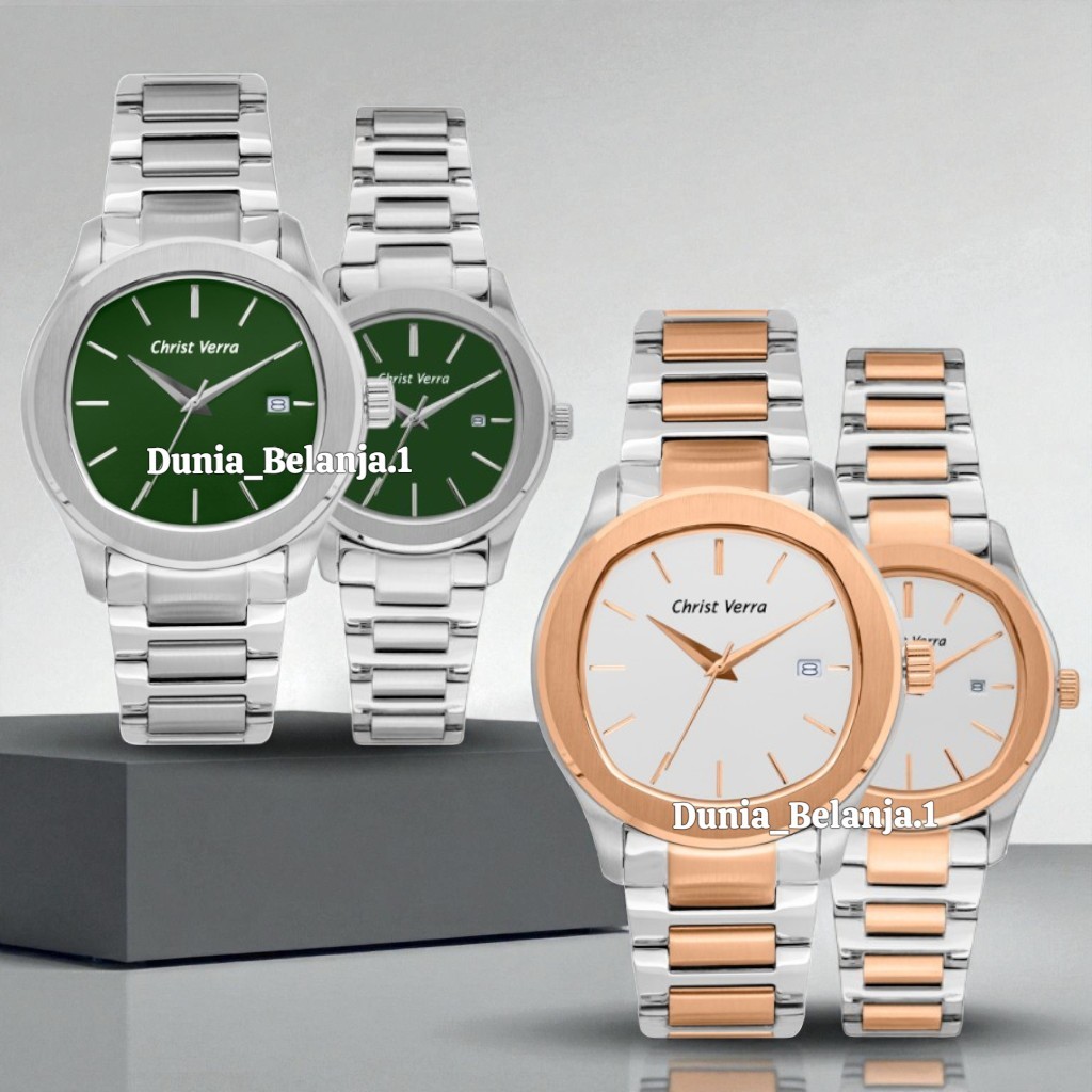 Original 100% BISA SATUAN Jam Tangan Couple CHRIST VERRA CV 919491L CV 919491G Garansi 2 Tahun