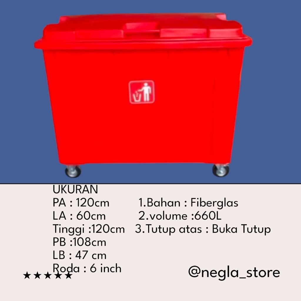 TONG SAMPAH /TEMPAT SAMPAH JUMBO /BESAR FIBERGLAS TERMURAH