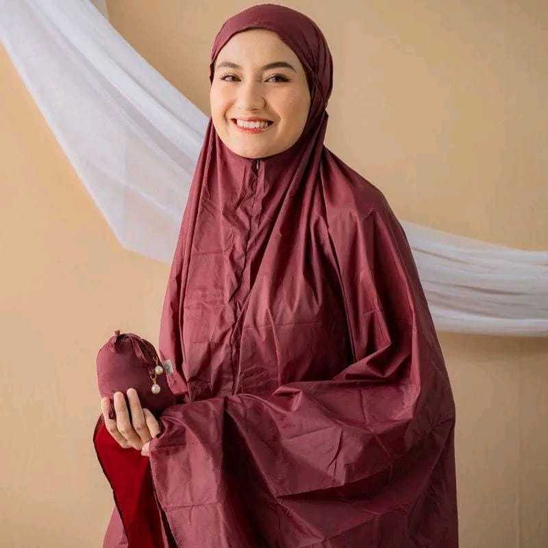 Mukena Mini Parasut Premium Korea 3in1 Travel Mukena Dewasa Terbaru Bahan Adem