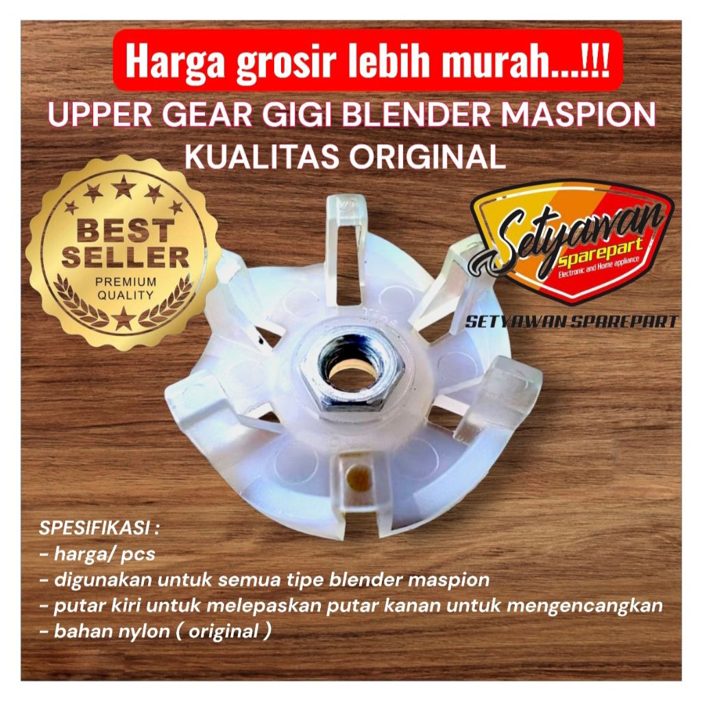 GEAR GIGI UPPER PLASTIK MANGKOK PISAU BLENDER MASPION KUALITAS ORIGINAL