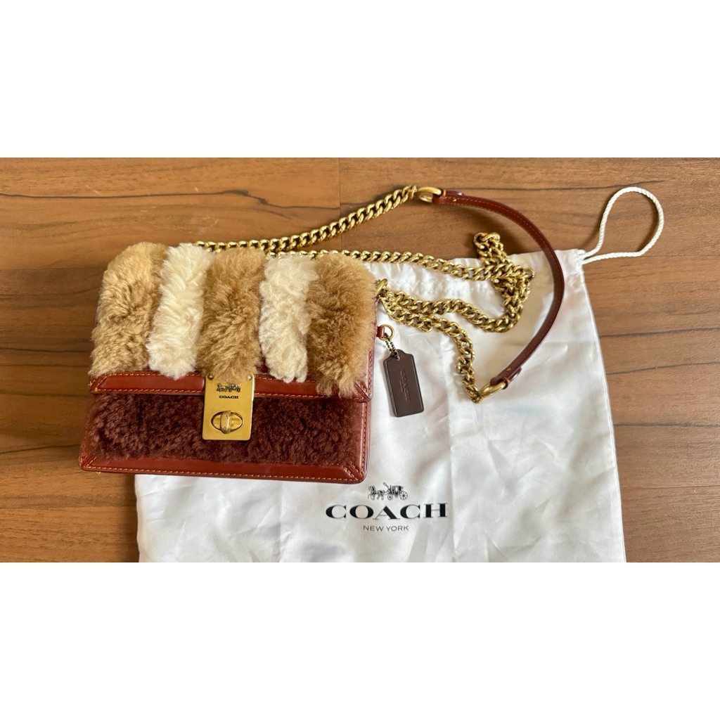 COACH Hutton Shoulder Bag 18 With Patchwork