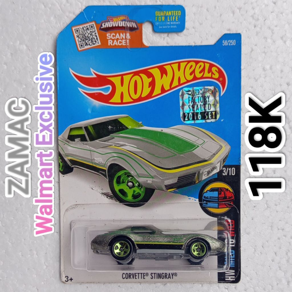 Hot Wheels Corvette Stingray ZAMAC Walmart Exclusive Factory Sealed