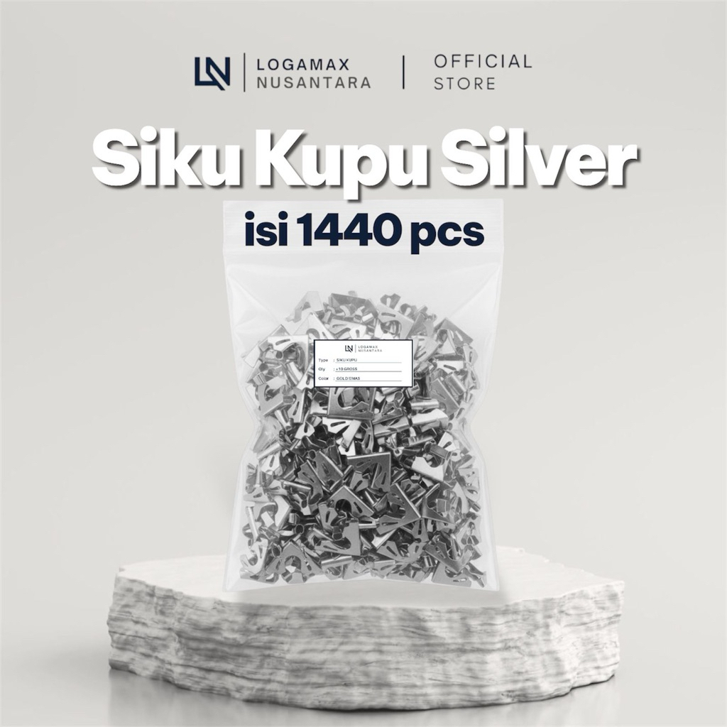 (10 GROSS / ±1.440 PCS) SIKU KUPU LOGAMAX/ SIKU KEMBANG / SIKU SUDUT BUKU / SIKU BUKU WISUDA / SIKU 