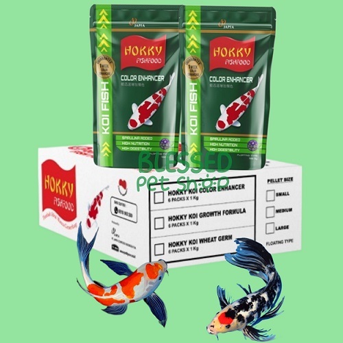 HOKKY KOI Fish Food SPIRULINA HOKKY Fish Food COLOR ENHANCER Makanan Hewan Air Ikan Koi Pakan Ikan K