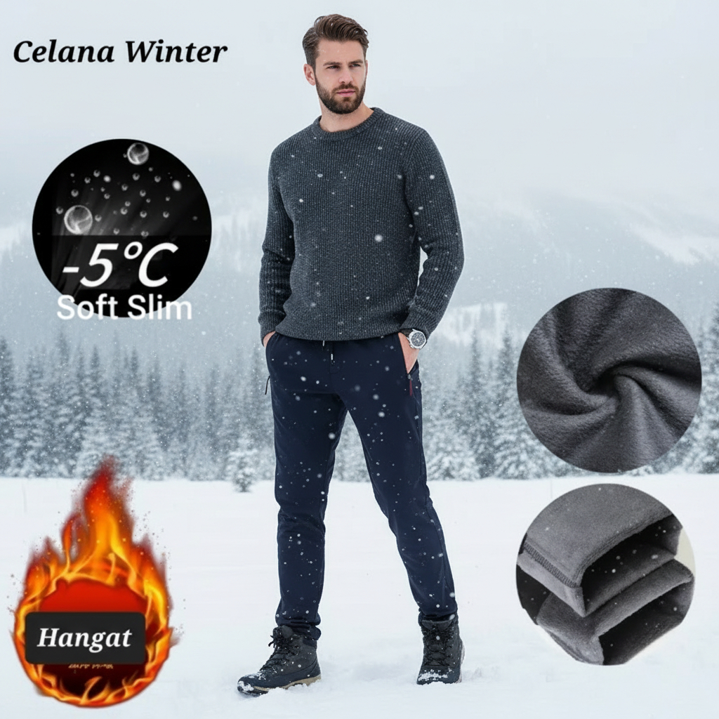 CELANA WINTER PRIA LONGJOHN MUSIM DINGIN THERMAL TEBAL HANGAT IMPORT PRIA