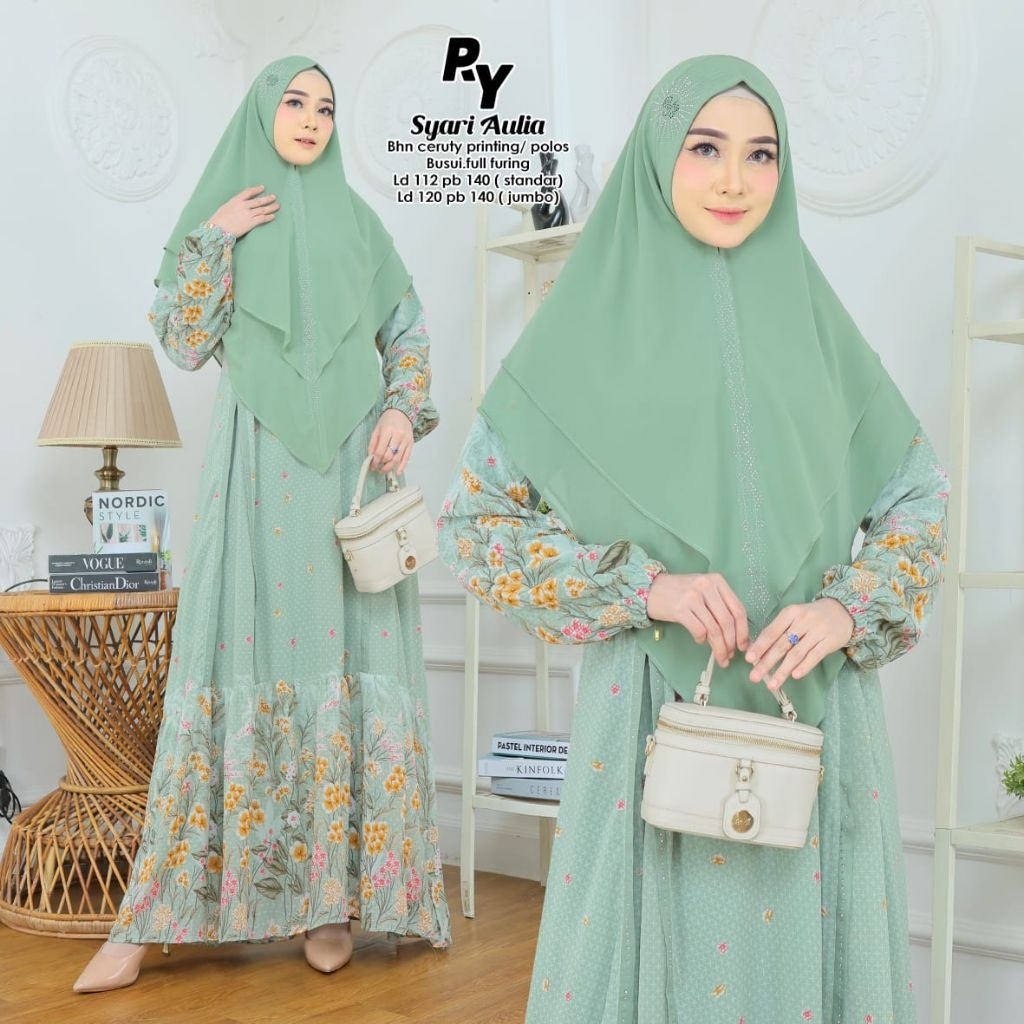 Review - Syar'i Gamis Aulia Set Hijab Polos (Standar & Jumbo 4L)